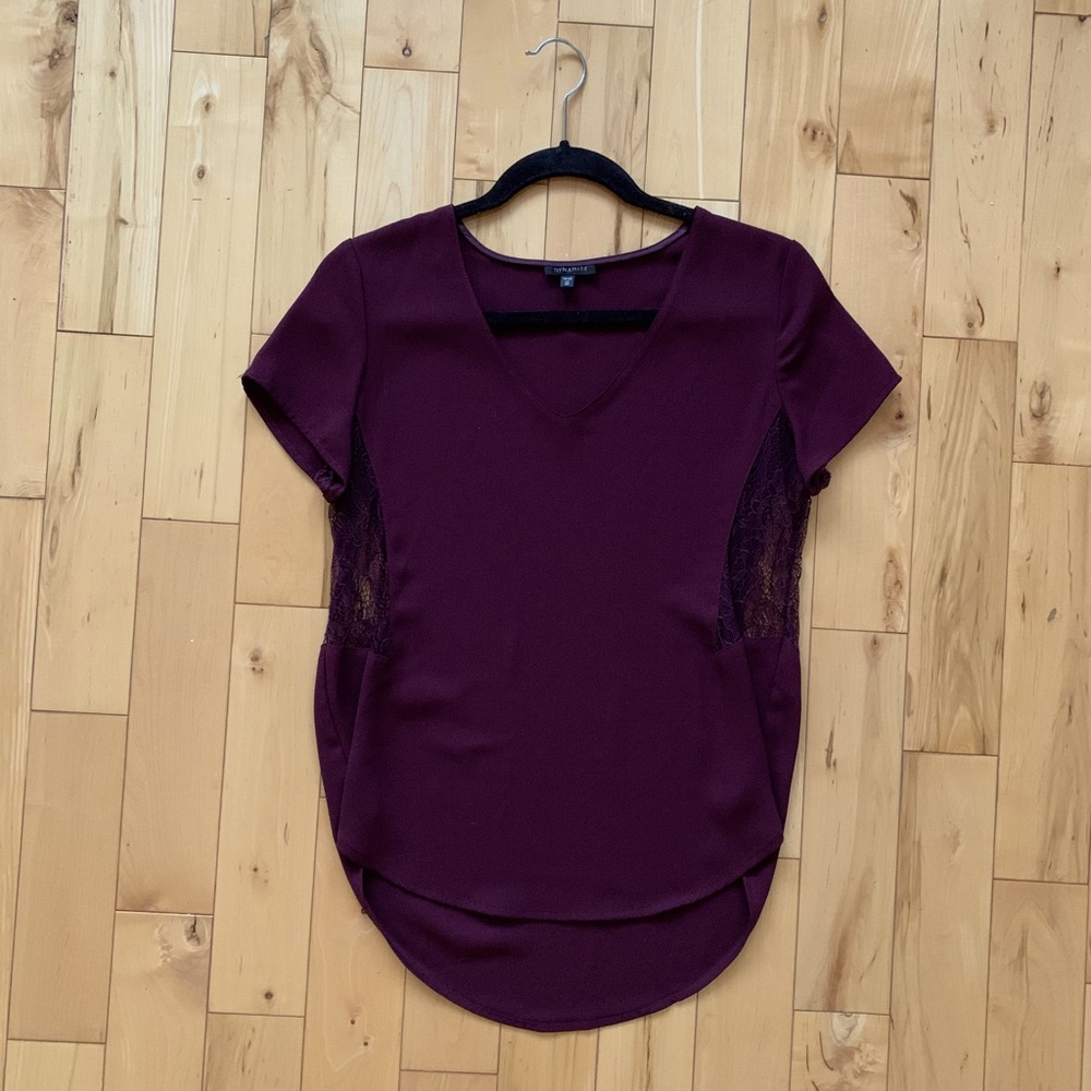 Short Sleeve Top with Lace